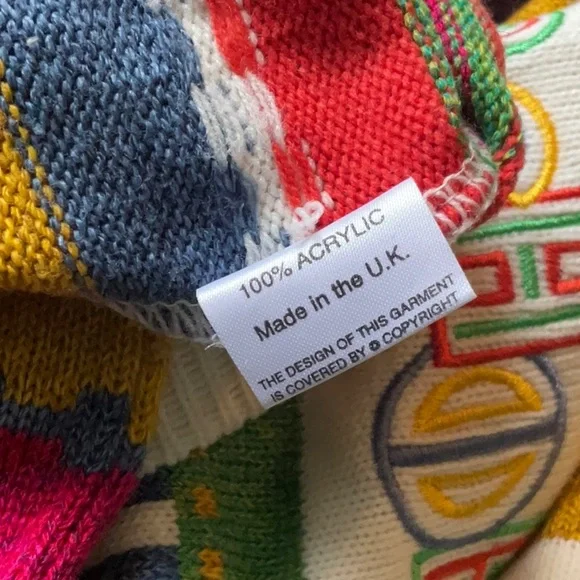 “VIINTAGE THE SWEATER SHOP UK” Multi Coloured Striped Sweater. - Picture 8 of 9